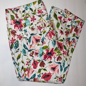 🛍️ Flower Print Capris Stretch Colorful Spring Easter